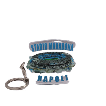 Portachiavi Napoli Plexiglass, Corno Portafortuna, San Gennaro, Stadio Maradona, I Love Napoli Pizza, Souvenir Italia