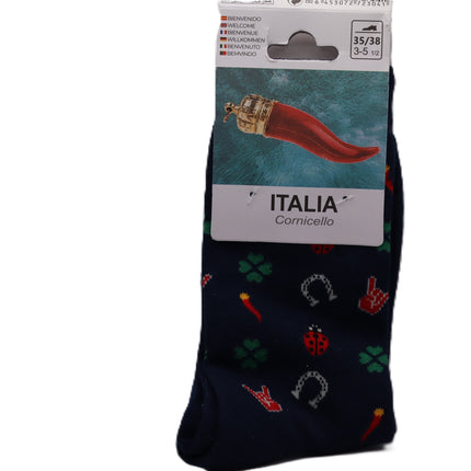 Calzini in Cotone - con Fantasie Assortite e Simboli Tradizionali- Partenopei Collection