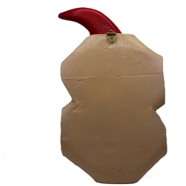 Pergamena Portafortuna in Ceramica con Pulcinella e Corno – Personalizzabile