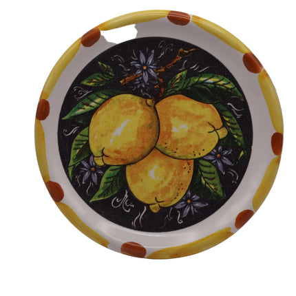 Piattino in Ceramica Artigianale Napoletana - Decoro Limoni