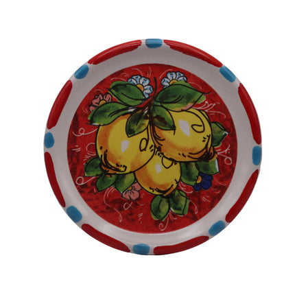 Piattino in Ceramica Artigianale Napoletana - Decoro Limoni