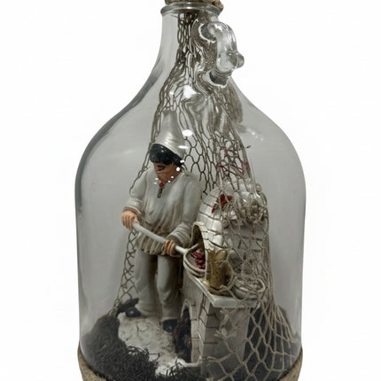 Pulcinella e l'Arte Bianca – Scena Artigianale con Forno a Legna in Damigiana