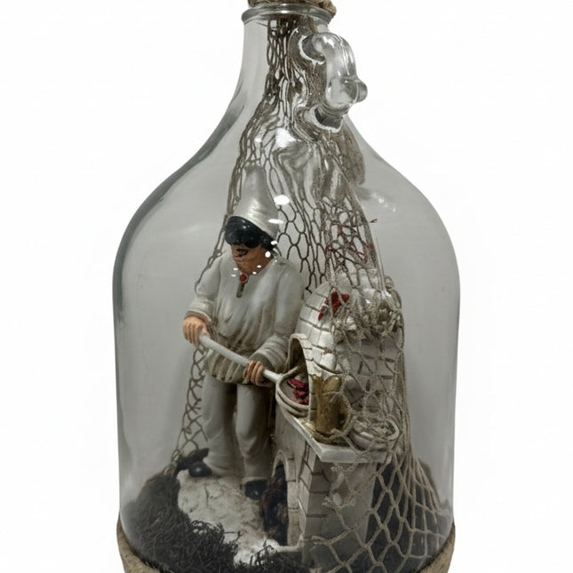 Pulcinella e l'Arte Bianca – Scena Artigianale con Forno a Legna in Damigiana