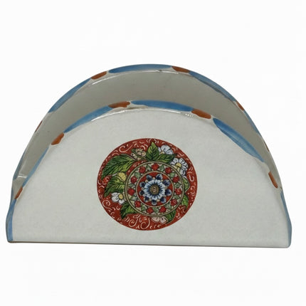 Portatovaglioli in Ceramica Decorata a Mano - Motivo Limoni\Maioliche