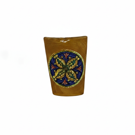 Calamita Artigianale a Tegolina - Souvenir Ceramica Mediterranea - Decoro Limoni Gialli-e Mioliche ( casuali )-