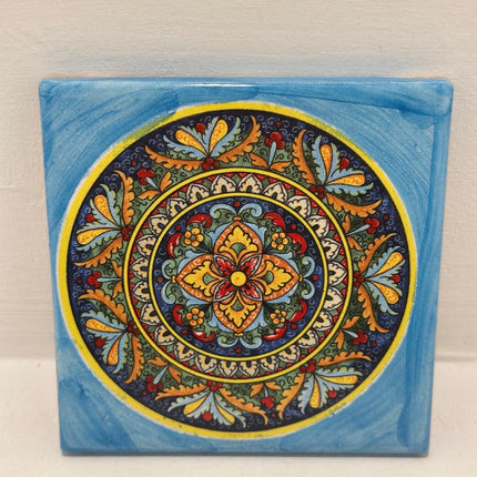 Mattonella Decorativa in Ceramica Fatta a Mano – Tema Maioliche