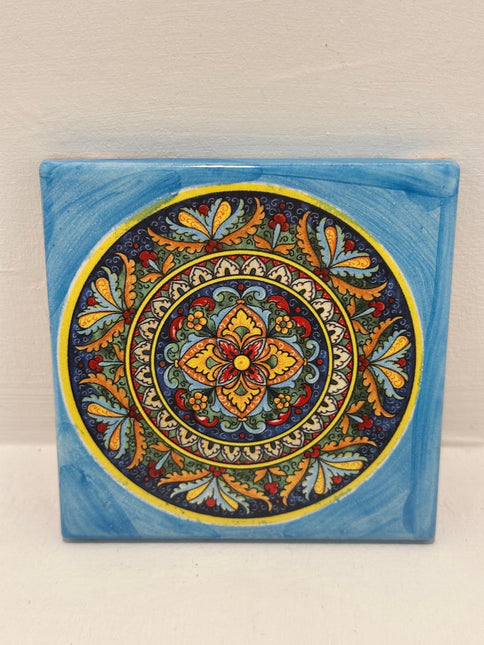 Mattonella Decorativa in Ceramica Fatta a Mano – Tema Maioliche