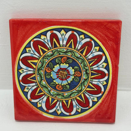 Mattonella Decorativa in Ceramica Fatta a Mano – Tema Maioliche