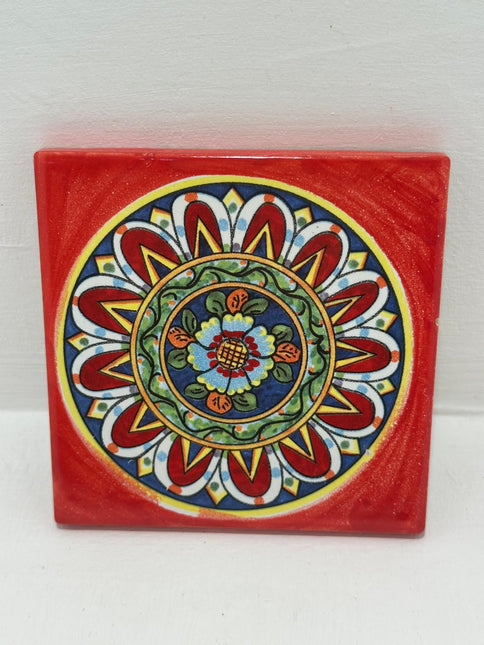 Mattonella Decorativa in Ceramica Fatta a Mano – Tema Maioliche