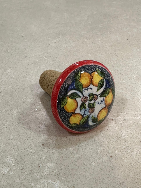 Tappi Bottiglia in Sughero e Ceramica Artigianale Italiana - Made in Italy