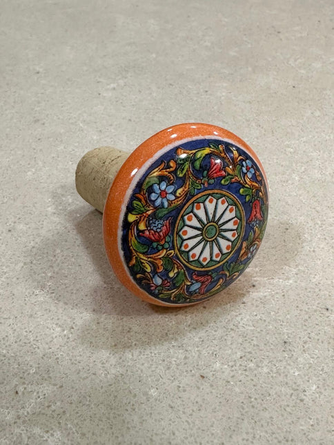 Tappi Bottiglia in Sughero e Ceramica Artigianale Italiana - Made in Italy