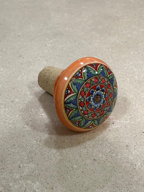 Tappi Bottiglia in Sughero e Ceramica Artigianale Italiana - Maioliche