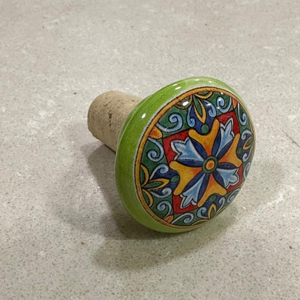 Tappi Bottiglia in Sughero e Ceramica Artigianale Italiana - Made in Italy