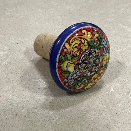 Tappi Bottiglia in Sughero e Ceramica Artigianale Italiana - Made in Italy