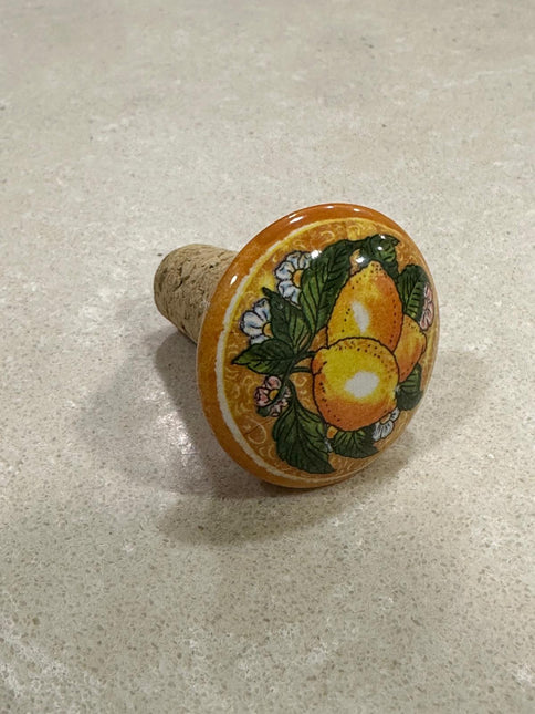 Tappi Bottiglia in Sughero e Ceramica Artigianale Italiana - Made in Italy