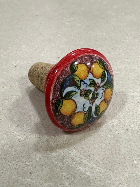 Tappi Bottiglia in Sughero e Ceramica Artigianale Italiana - Made in Italy