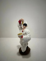 Handmade Resin Pulcinella Statue with Spaghetti - Symbol of Abundance