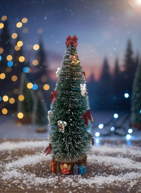 Albero di Natale Addobbato Artigianalmente – Scegli la tua Altezza (20 o 25 cm)