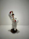 Handmade Resin Pulcinella Statue with Spaghetti - Symbol of Abundance