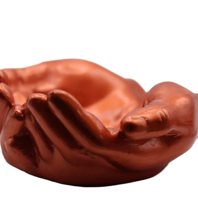 Svuotatasche in Ceramica a Forma di Mani Accoglienti - Vassoio Portaoggetti Artigianale