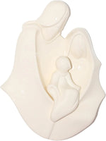 Scultura Sacra Famiglia in Ceramica