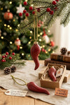 Decorazione Natalizia Cornetto Rosso
