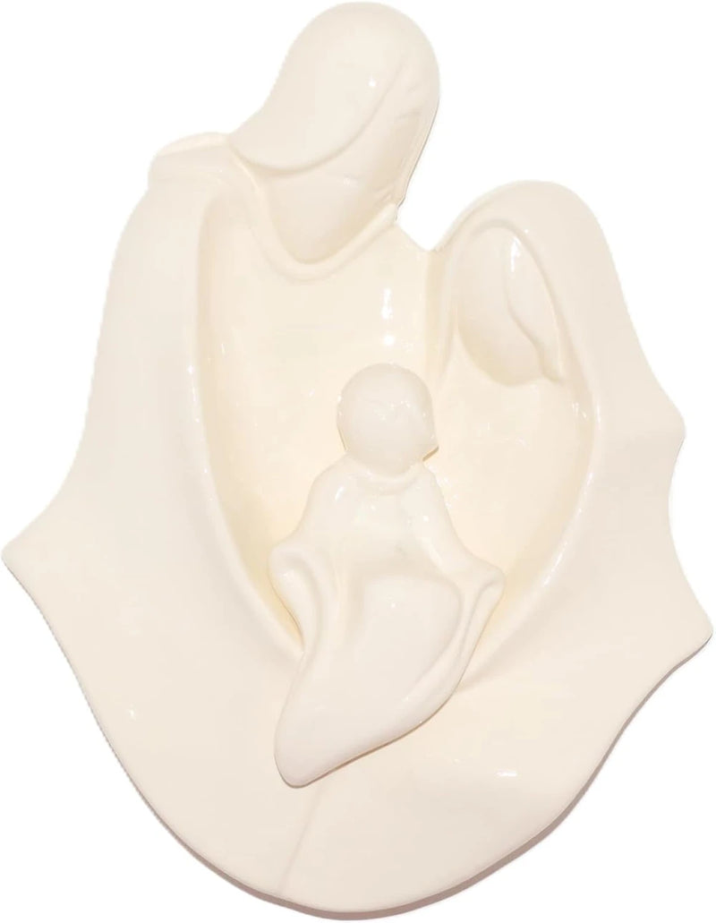 Scultura Sacra Famiglia in Ceramica