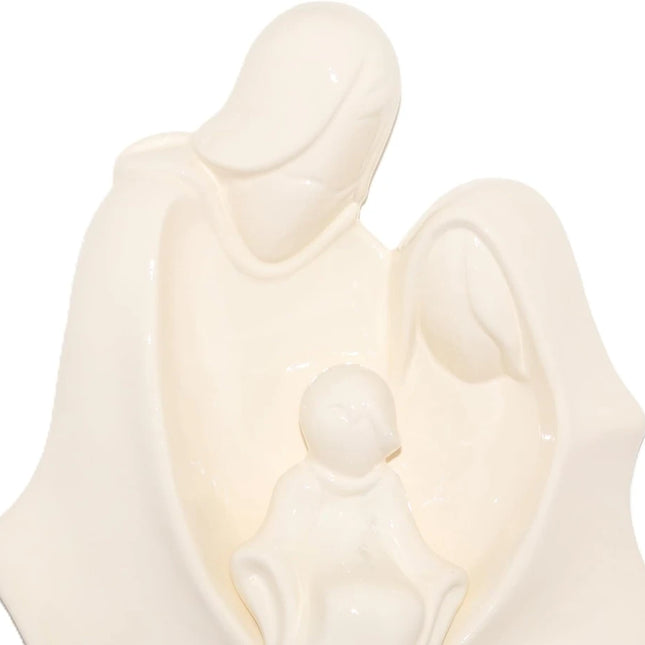 Scultura Sacra Famiglia in Ceramica