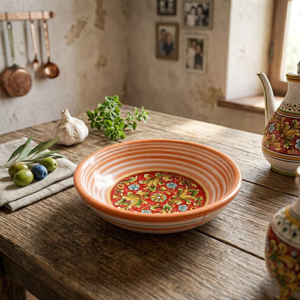 Ciotoline in Ceramica Dipinte a Mano - Set Aperitivo Limoni e Maioliche - Salsiere Colorate in Stile Mediterraneo - Regalo Home Decor Made in Italy