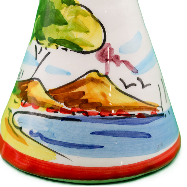 Corno Portafortuna Napoletano in Ceramica Dipinto a Mano - Vesuvio