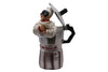 Statuina Pulcinella Caffettiera Italiana - Statuetta Moka in Resina Napoletana - Souvenir "Uè che bellu cafè", Regalo Cultura Italiana Napoli