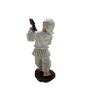 Pulcinella with Mandolin Resin Statues - Neapolitan Tradition