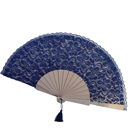 Ventaglio Elegante in Pizzo con Base in Legno e Nappa Pendente, Ventaglio da Cerimonia per Matrimonio Sposa e Invitati, Bomboniera e Idea Regalo Artigianale