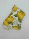 "Lemons of Sicily" Kitchen Set – Oven Mitt and Potholder in Pure Cotton