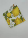 "Lemons of Sicily" Kitchen Set – Oven Mitt and Potholder in Pure Cotton