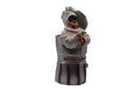 Statuina Pulcinella Caffettiera Italiana - Statuetta Moka in Resina Napoletana - Souvenir "Uè che bellu cafè", Regalo Cultura Italiana Napoli
