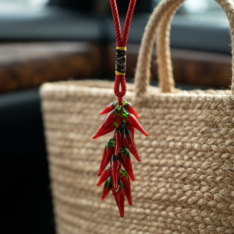 Cornicello Portafortuna Napoletano in Vetro Soffiato - Rosso Scaramantico