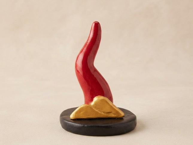 Corno Vesuvio in Ceramica H 9cm - Rosso o Azzurro