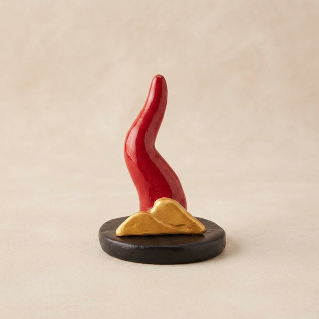 Corno Vesuvio in Ceramica H 9cm - Rosso o Azzurro