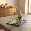 Oliera in Ceramica Dipinta a Mano con Strofinaccio Napoli | Set Regalo Cucina Limoni