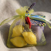 Saponi Profumatori Armadi e Biancheria | Lavanda con Fiori o Limone con Cornetto Portafortuna | Confezione in Velo Artigianale