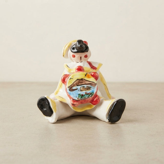 Pulcinella Ceramica Capodimonte Tamburello