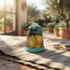 Handmade Ceramic Collectible Thimble – Mediterranean Designs: Lemons and Majolica – Gift for Seamstress and Embroidery