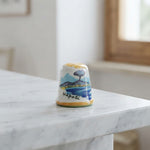 Ditale in Ceramica Artigianale - Veduta di Napoli Dipinta a Mano
