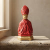 Statuetta San Gennaro in Ceramica Dipinta a Mano | Scultura Sacra Artigianale Napoli