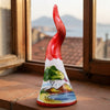 Corno veduta Napoli- Portafortuna Napoletano in Ceramica Dipinto a Mano - Vesuvio
