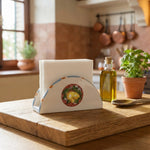 Portatovaglioli in Ceramica Decorata a Mano - Motivo Limoni\Maioliche
