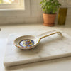Ladle Rest in Handcrafted Ceramic - Lemons/Majolica Decor
