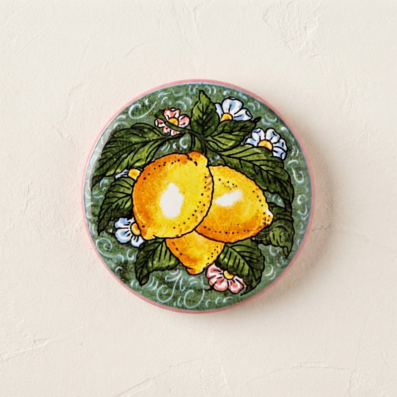 Hand-Painted Ceramic Magnets - Lemons (Ø 6cm)
