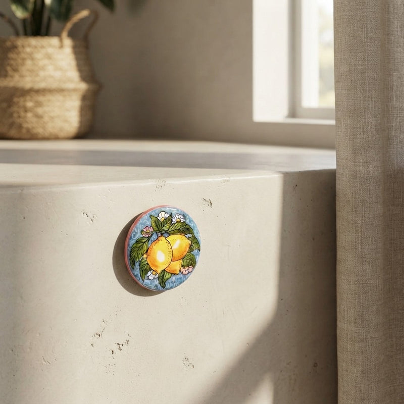 Hand-Painted Ceramic Magnets - Lemons (Ø 6cm)